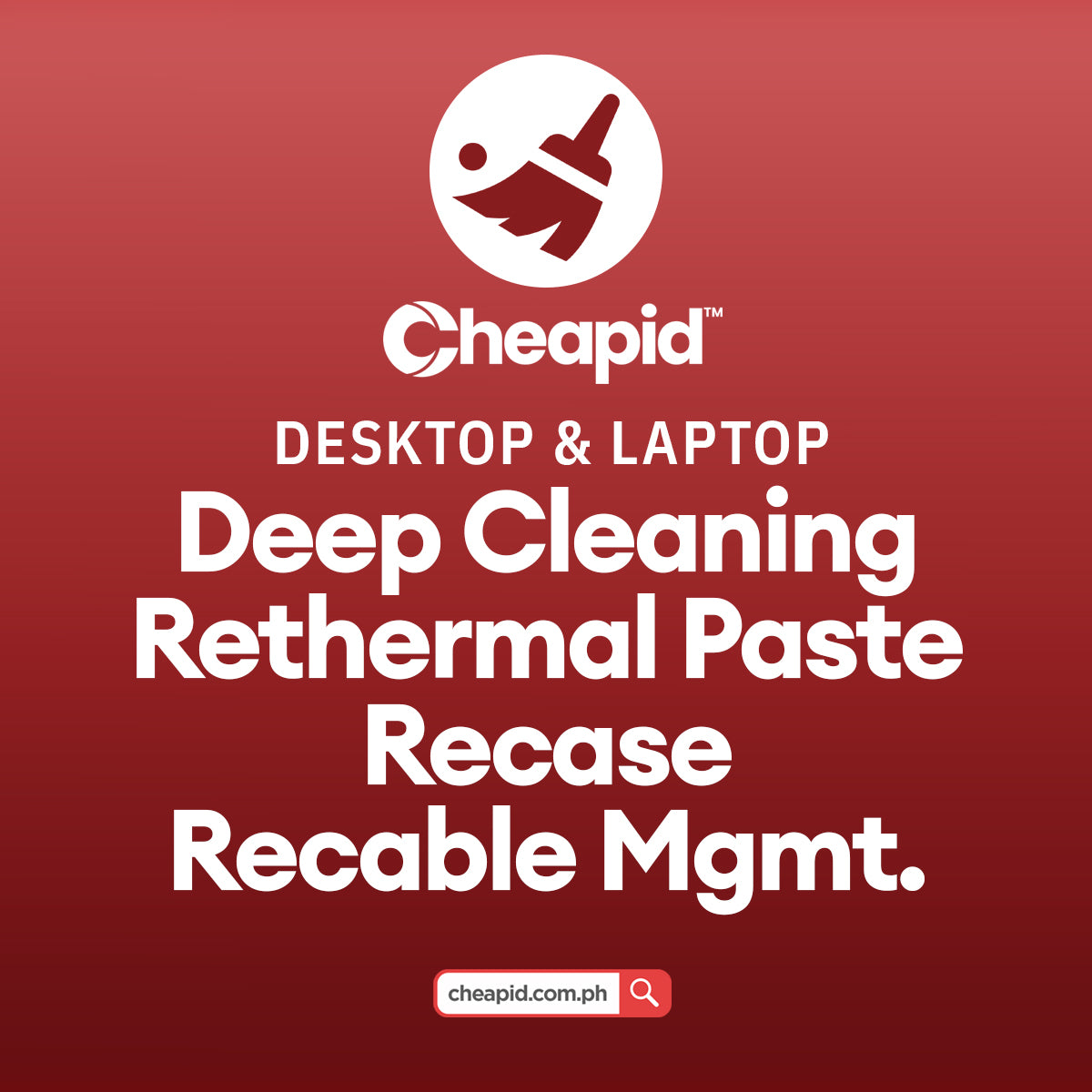 Desktop & Laptop, Deep Cleaning/Rethermal Paste/Recase/Cable Management