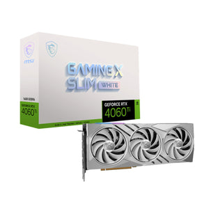 MSI Geforce RTX 4060 TI Gaming X Slim White 16GB Graphic Card