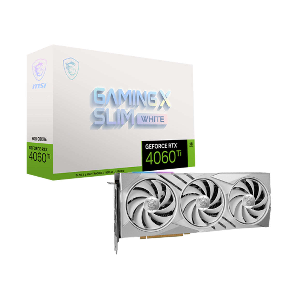MSI Geforce RTX 4060 TI Gaming X Slim White 8GB Graphic Card