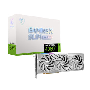 MSI Geforce RTX 4060 TI Gaming X Slim White 8GB Graphic Card