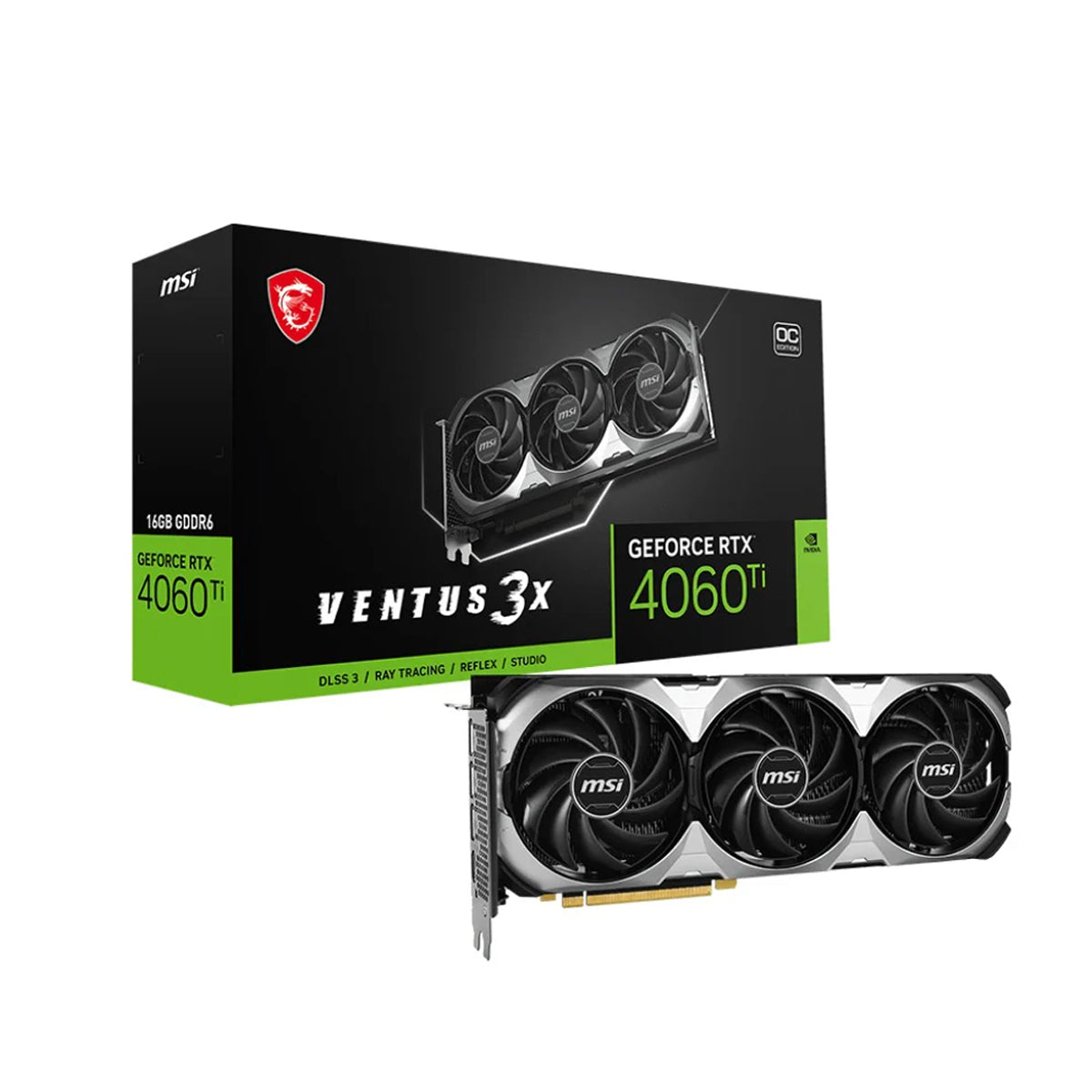 MSI Geforce RTX 4060 TI Ventus 3X 16GB OC Graphic Card