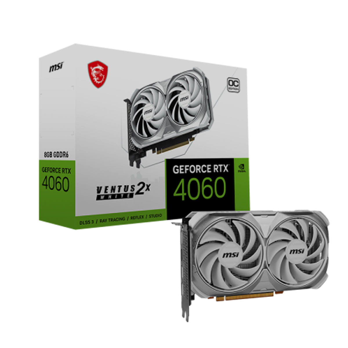 MSI Geforce RTX 4060 Ventus 2X White 8GB OC Graphic Card