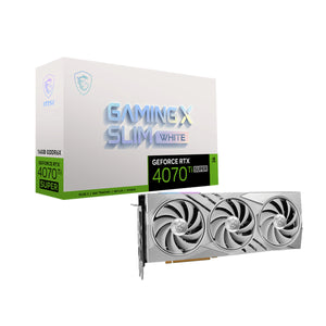 MSI Geforce RTX 4070 TI Super 16GB Gaming X Slim White Graphic Card