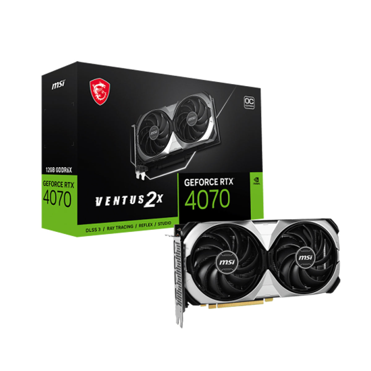 MSI Geforce RTX 4070 Ventus 2X E 12GB OC Graphic Card