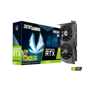 Zotac GeForce RTX 3050 Twin Edge 6GB GDDR6 96bit Graphic Card (ZT-A30510H-10L)