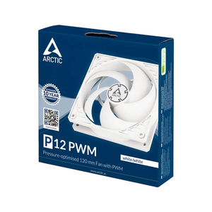 Arctic P12 PWM White/White - Pressure-Optimised 120mm Fan with PWM (ACFAN00171A)