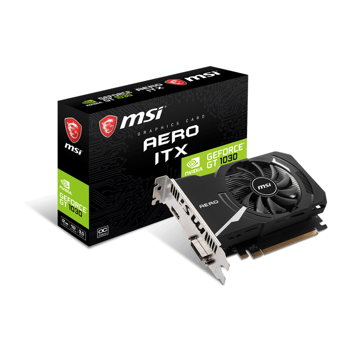 MSI Geforce GT 1030 Aero ITX 2GD4 OC Graphic Card