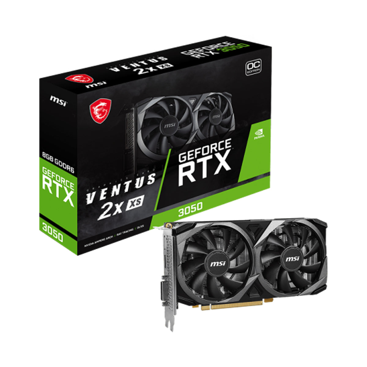 MSI Geforce RTX 3050 Ventus 2X Xs 8GB OC Graphic Card
