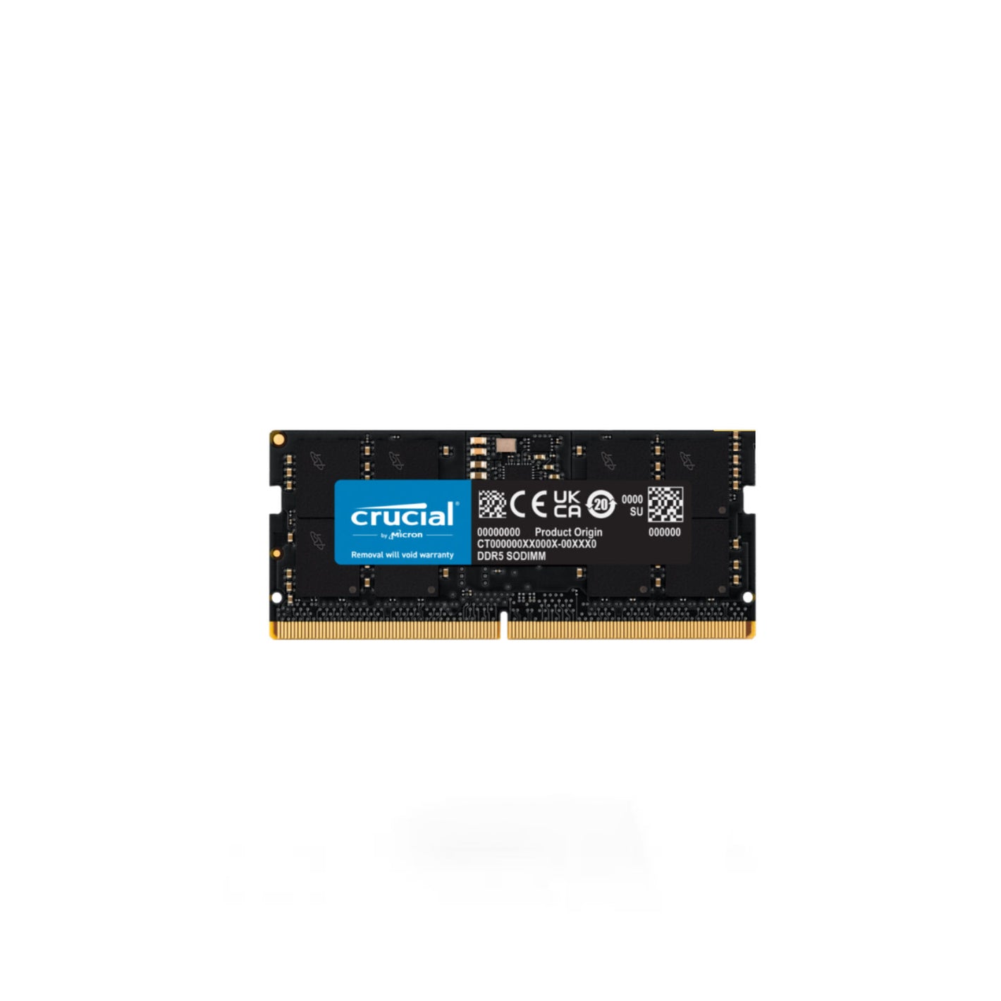 Crucial 16GB DDR5 4800MHz CL40 SODIMM Memory Module (CT16G48C40S5)