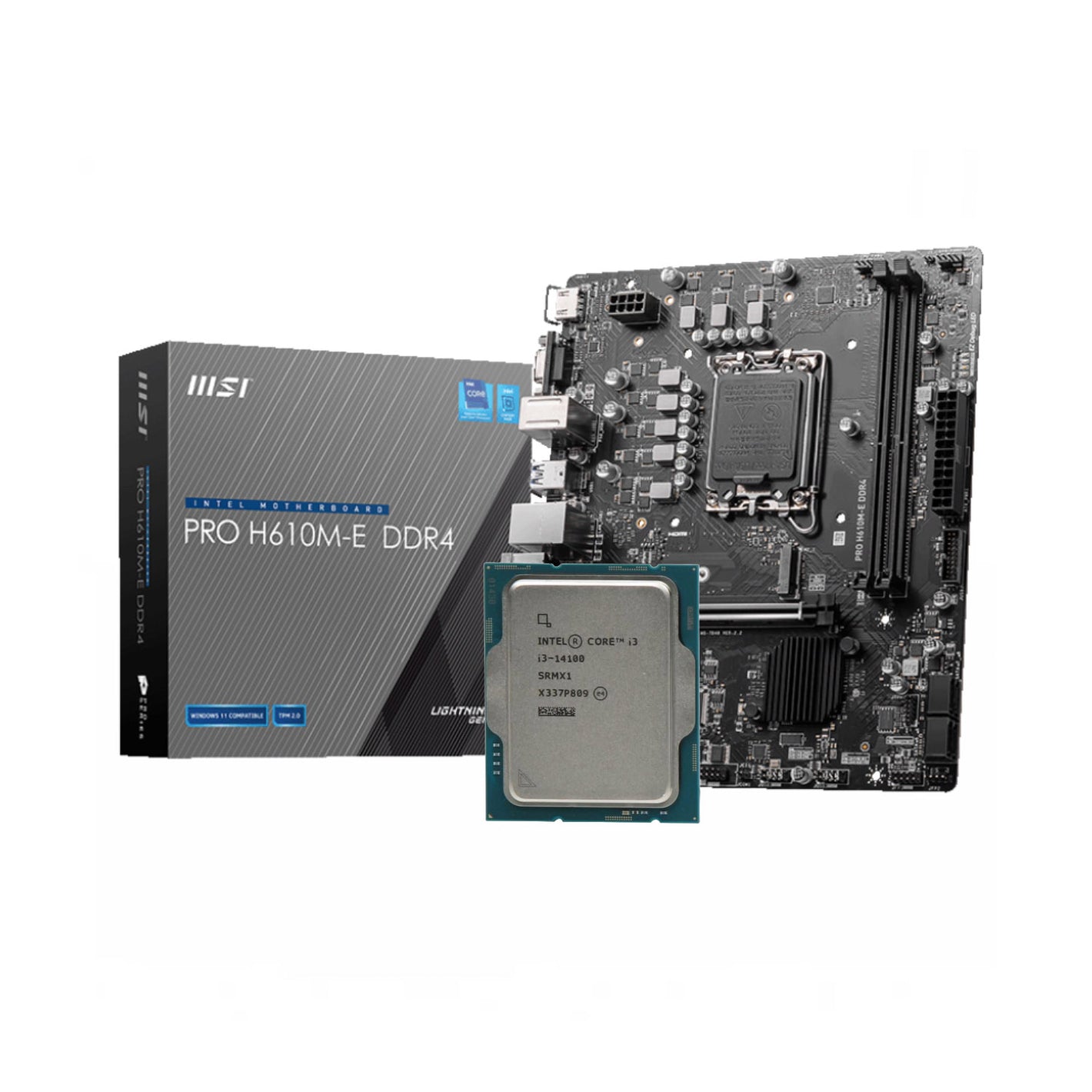 Intel Core i3-14100 + MSI PRO H610M-E DDR4 Bundle