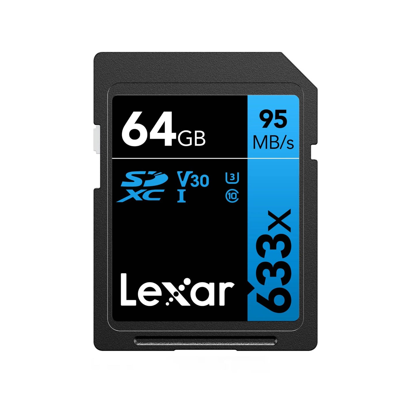 Lexar Blue Series High-Performance 633x SDHC/SDXC UHS-I 64GB Memory Card (LSD64GCB633)