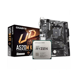 AMD Ryzen 5 5600X + GIGABYTE A520M-K V2 AM4 DDR4 (Bundle)