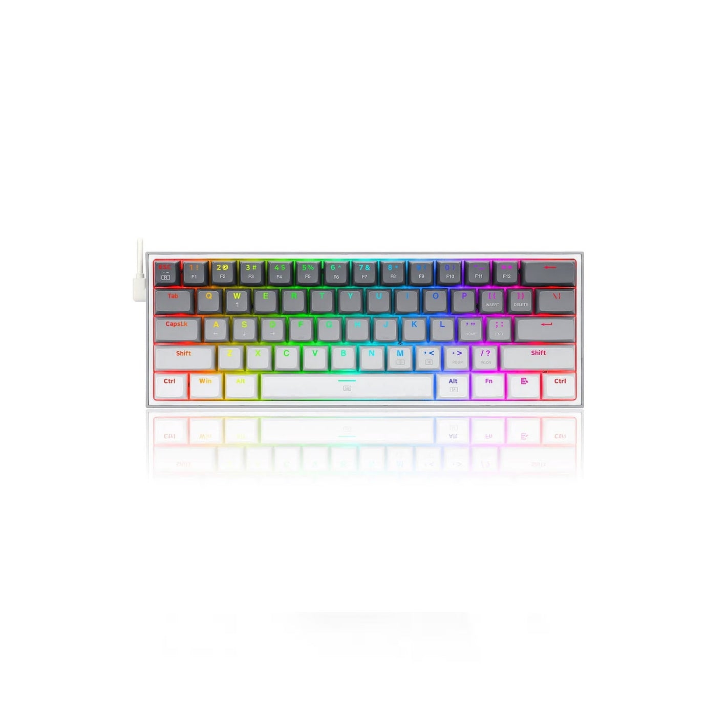 Redragon Fizz K617GGW-RGB Blue Switch RGB Gray Wired Mechanical Keyboard