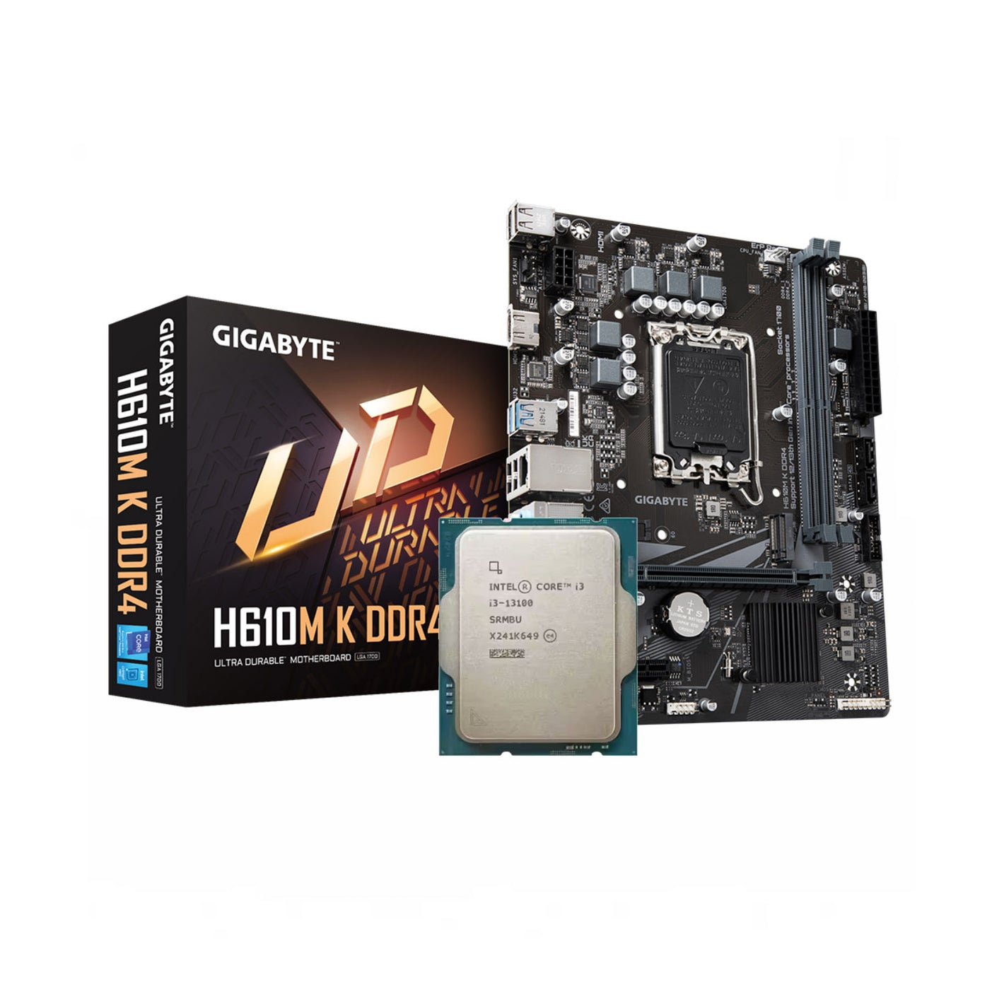Intel Core i3-13100 + GIGABYTE H610M-K DDR4 Bundle