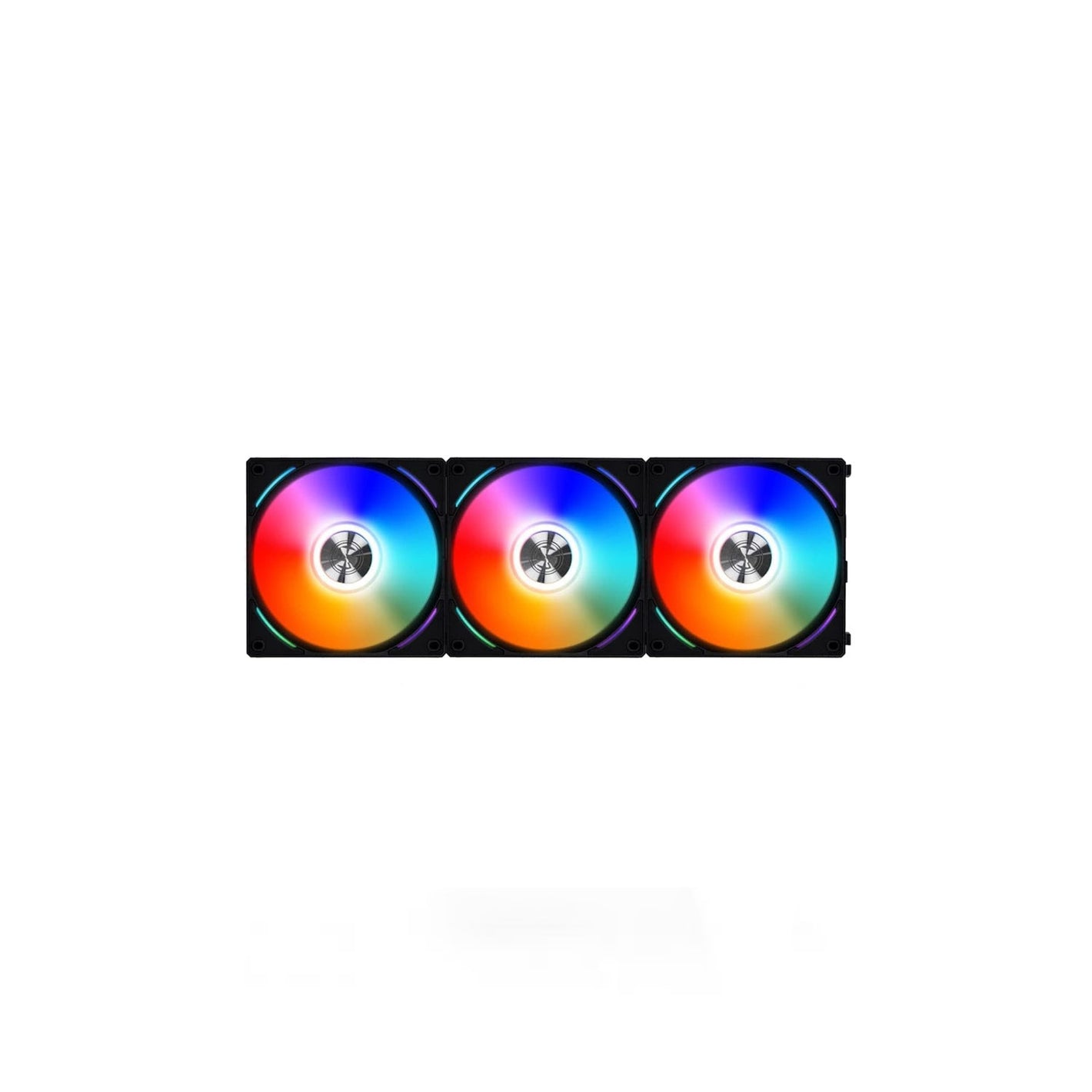 Lian Li Uni Fan AL 120 Triple Pack with Controller Black Cooler Fan (UF-AL120-3B)
