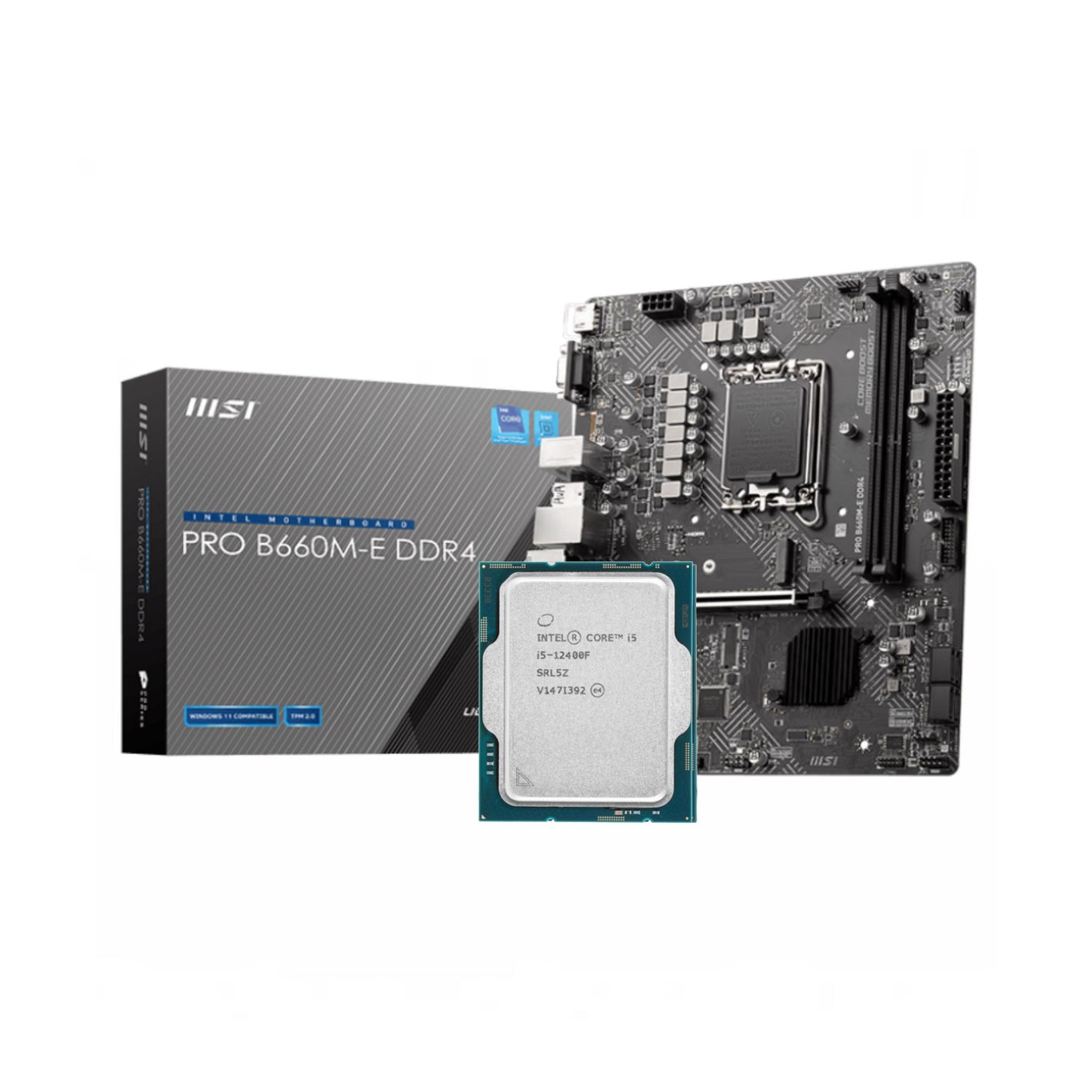 Intel Core i5-12400F + MSI PRO B660M-E DDR4 Bundle