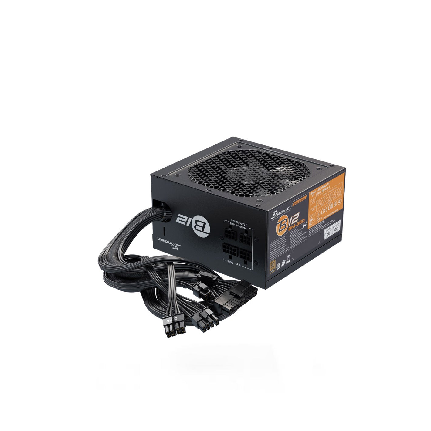 Seasonic B12 BM650 650W 80 Plus Bronze Semi-Modular Power Supply (A651BMAFH)