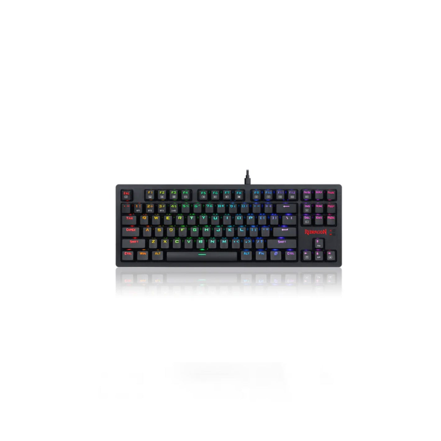 Redragon Knight K598-KNS 87 Keys Brown Switch 2-Mode RGB Black Mechanical Keyboard