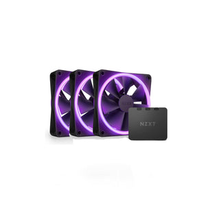 NZXT F120 RGB Duo Triple Pack Black 3x120mm Duo RGB Cool FDB Cooler Fan (RF-D12TF-B1)