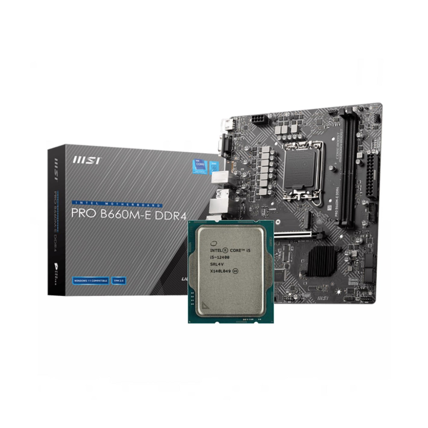 Intel Core i5-12400 + MSI PRO B660M-E DDR4 Bundle