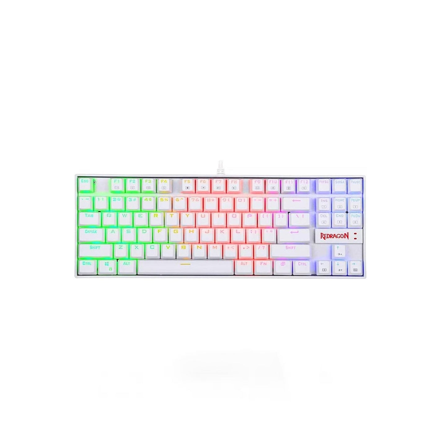 Redragon RD (K552W-RGB-1) Wired Mechanical KUMARA (WHITE) Blue Switch RGB Keyboard