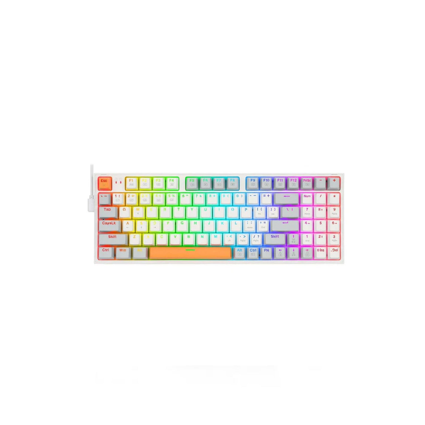 Redragon V2 Kitava K636WGO-RGB Red Switch RGB White Wired Mechanical Keyboard