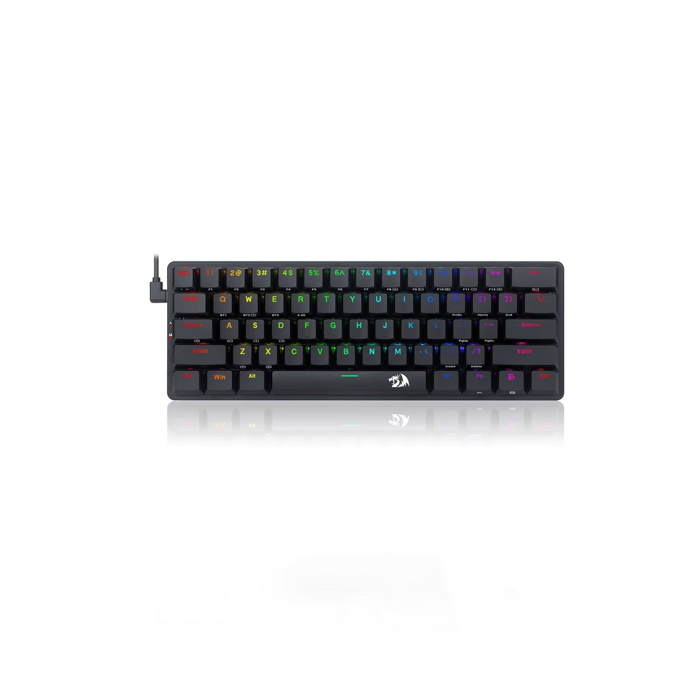 Redragon Elise PRO K615P-KBS Blue 61 Keys Switch RGB Black Wireless Mechanical Keyboard