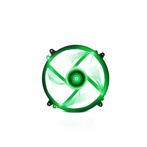 NZXT FZ 200 Wide Green LED Fan with Sleeved-Cable (RF-FZ20S-G1)