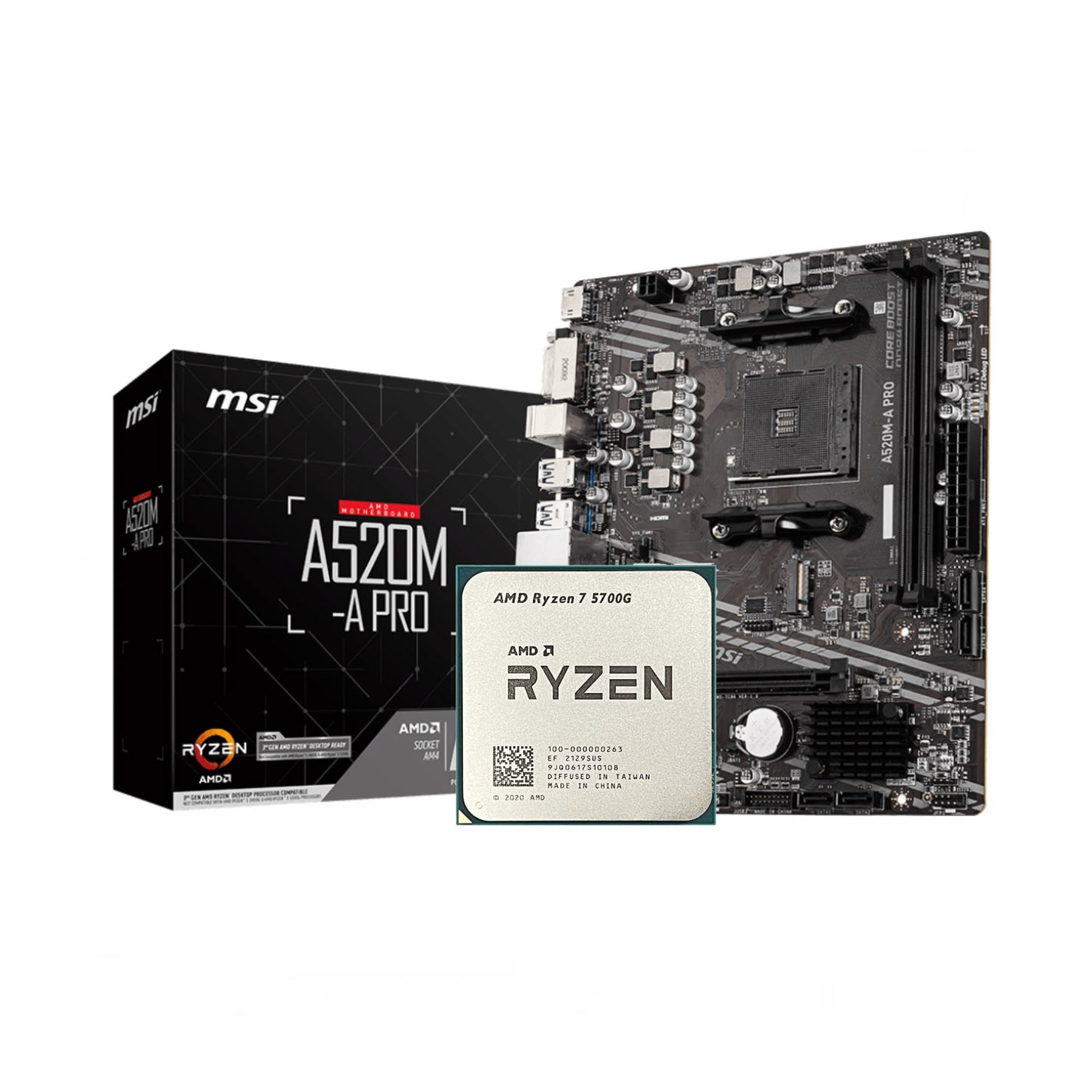 AMD Ryzen 7 5700G + MSI A520M-A Pro AM4 DDR4 (Bundle)