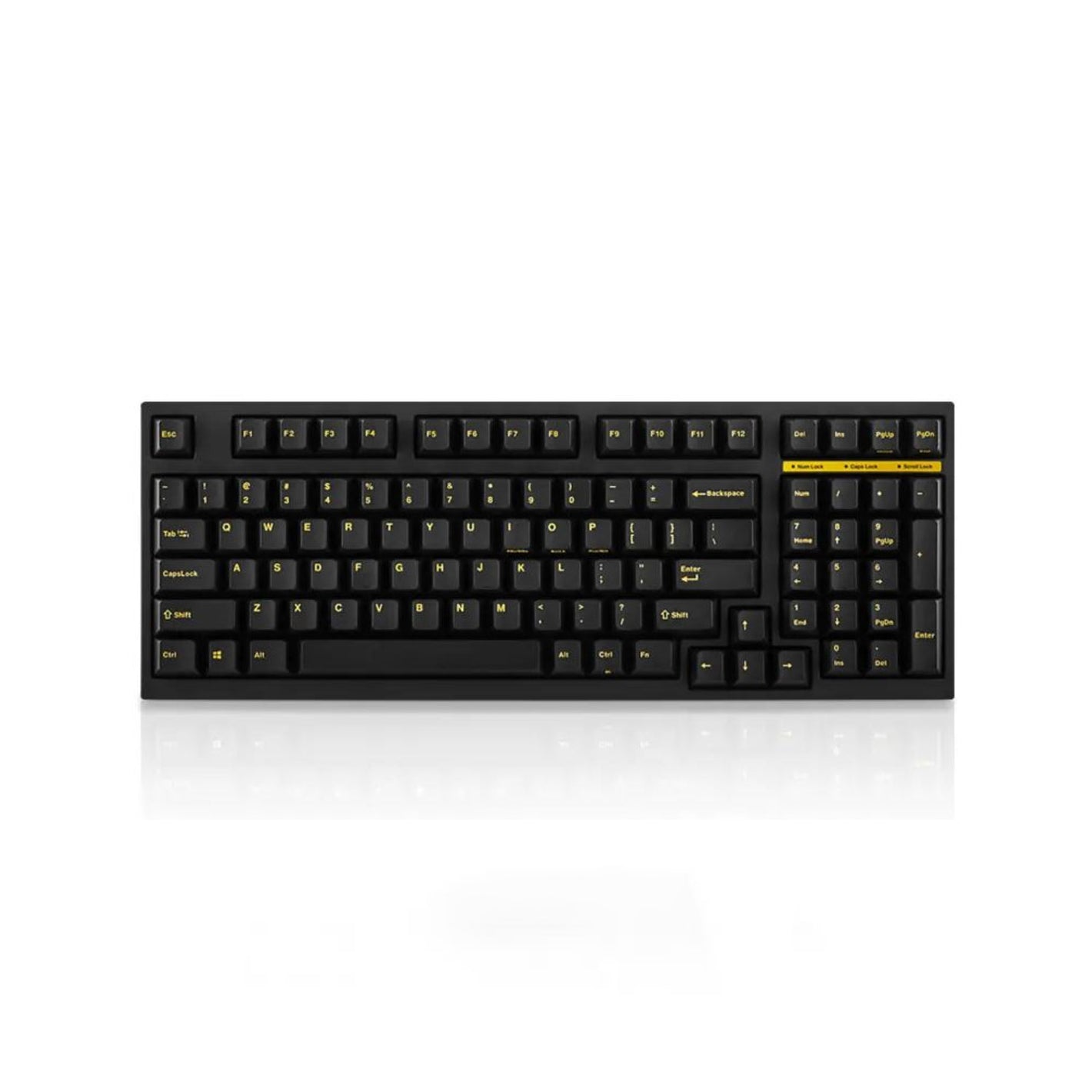 Leopold FC980M Dark/Yellow Font PD/ Cherry Silent Red SW (FC980MS/EGGYPD)