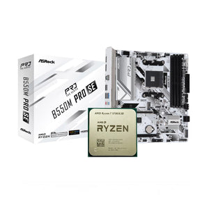 AMD RYZEN 7 5700X3D + Asrock B550M Pro SE White AM4 DDR4 (Bundle)