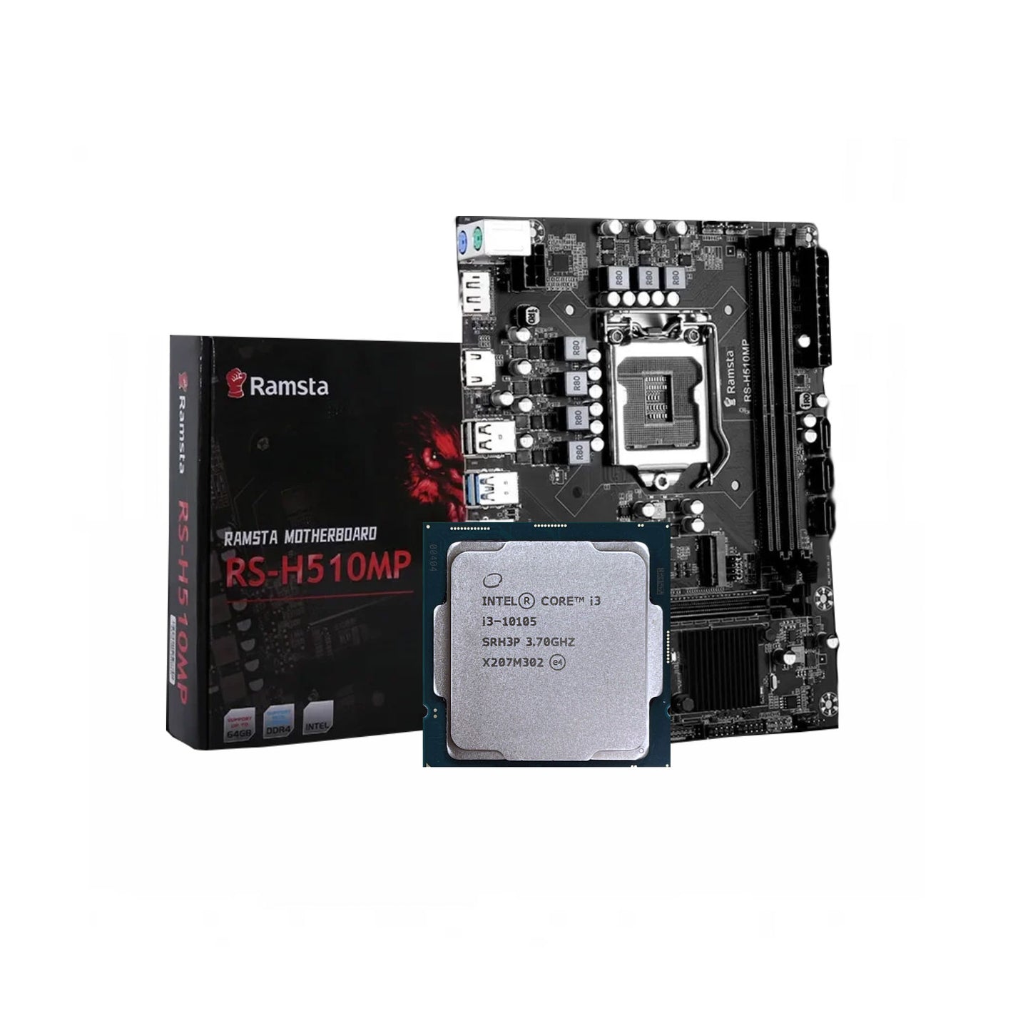 Intel Core i3-10105 + Ramsta RS-H510MP LGA 1200 DDR4 Bundle