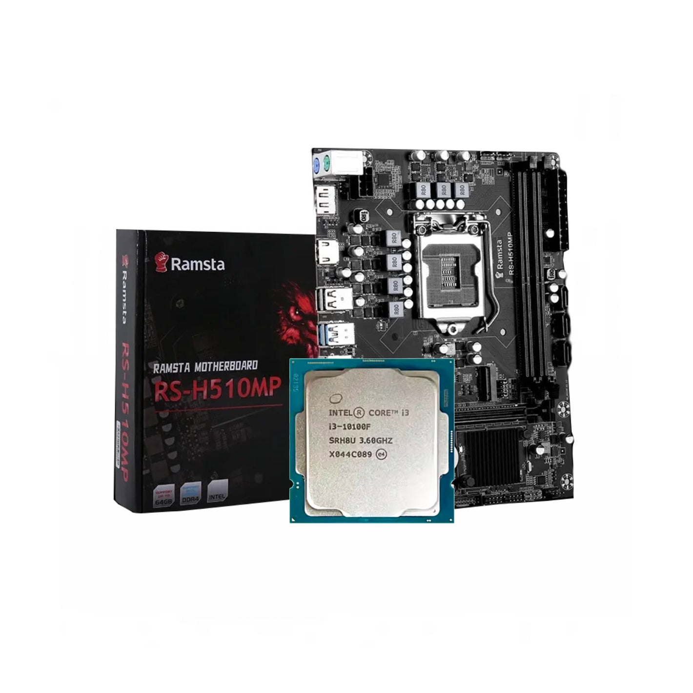 Intel Core i3-10100F + Ramsta RS-H510MP LGA 1200 DDR4 Bundle