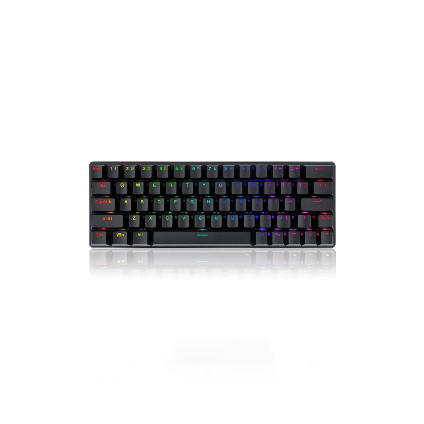 Redragon Jax PRO K613P-KBS 63 Keys Blue Switch 3-Mode RGB Black Mechanical Keyboard