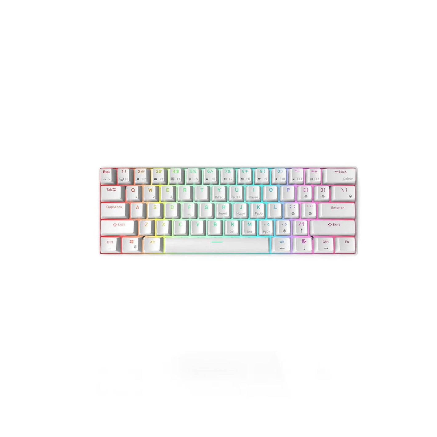 Royal Kludge RK61 PRO White Gateron Brown Switch Keyboard (6935280811166)