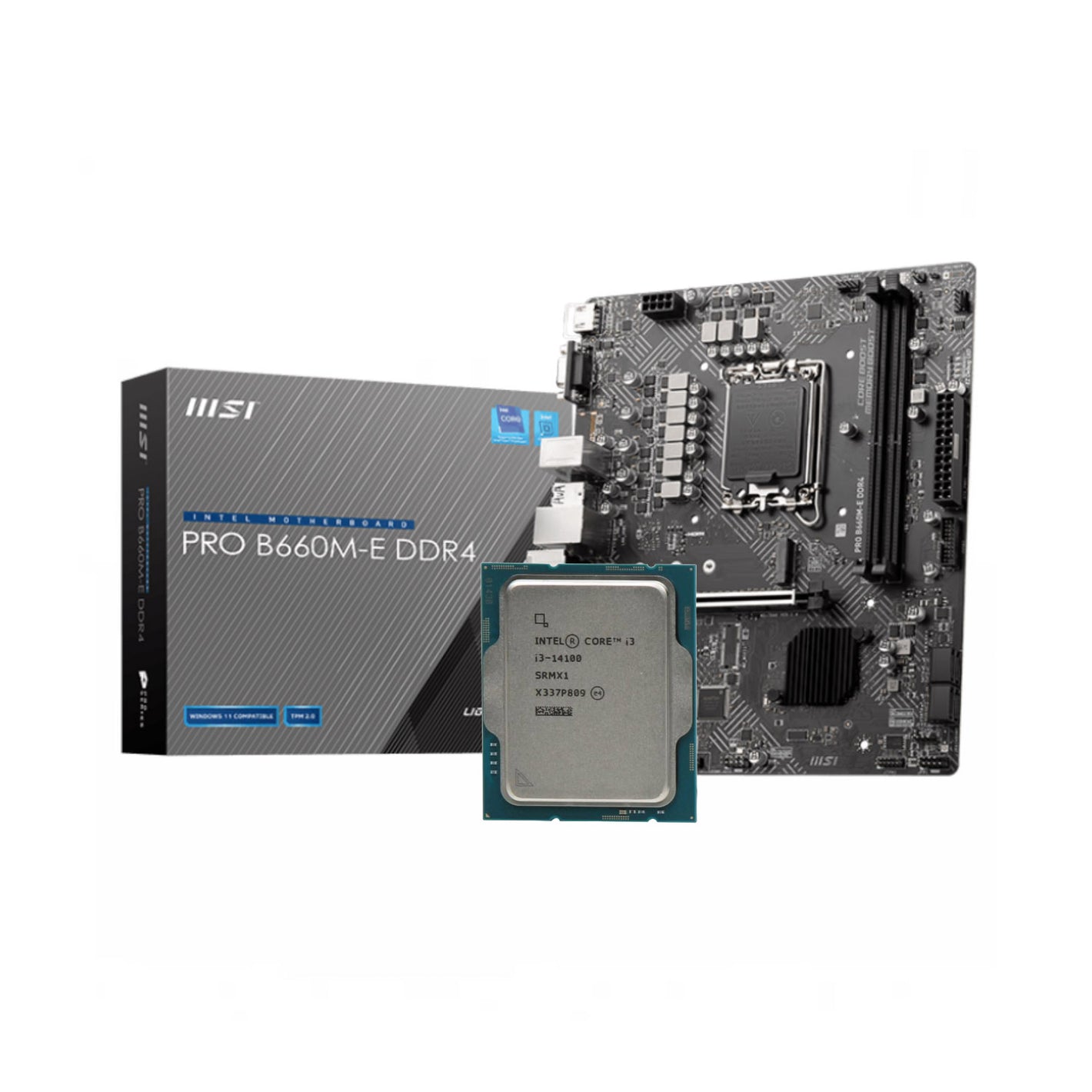 Intel Core i3-14100 + MSI PRO B660M-E DDR4 Bundle