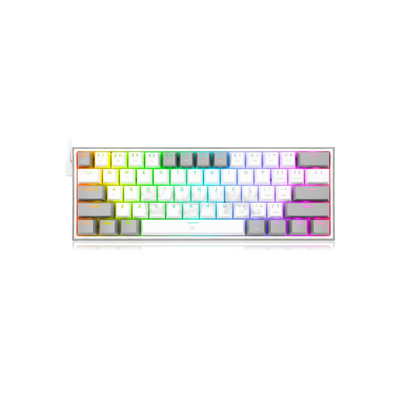 Redragon Fizz K617-RGB Red Switch RGB White-Gray Wired Mechanical Keyboard