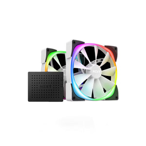 NZXT Aer RGB 2 140mm Twin Starter Pack Matte White Cooler Fan (HF-2814C-DW)
