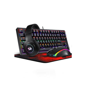 Redragon S113P-KN Combo Unit 4N1 Brown Switch Black Keyboard Mouse Mousepad Headset