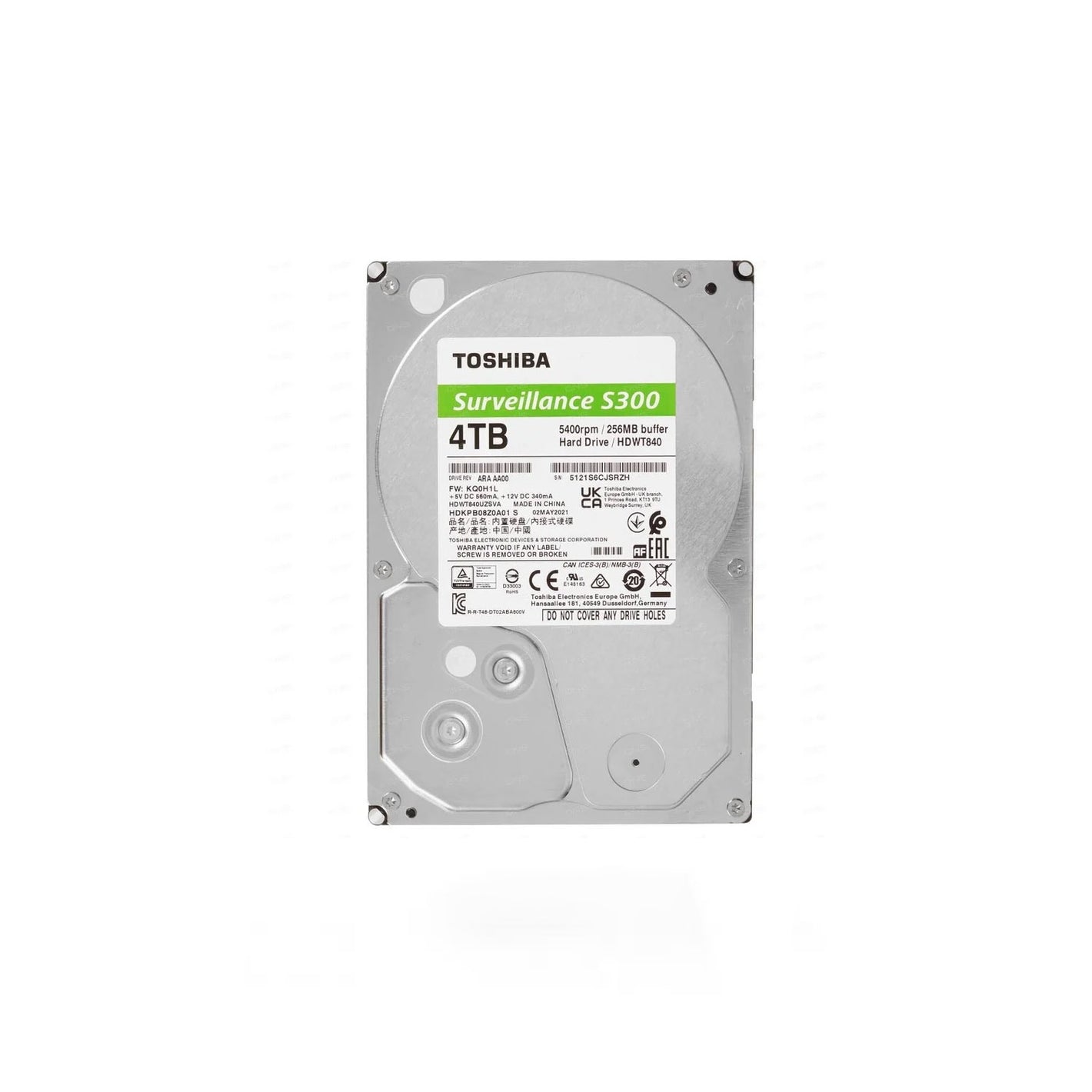Toshiba Surveillance S300 4TB 3.5 Inch Hard Disk Drive