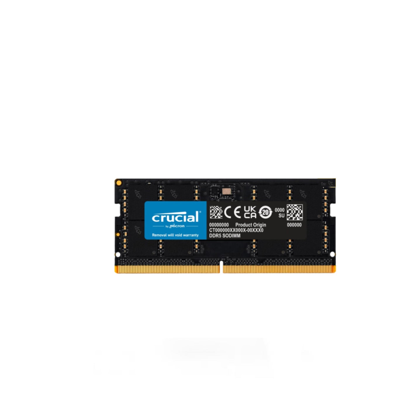 Crucial 32GB DDR5 4800MHz CL40 SODIMM Memory Module (CT32G48C40S5)
