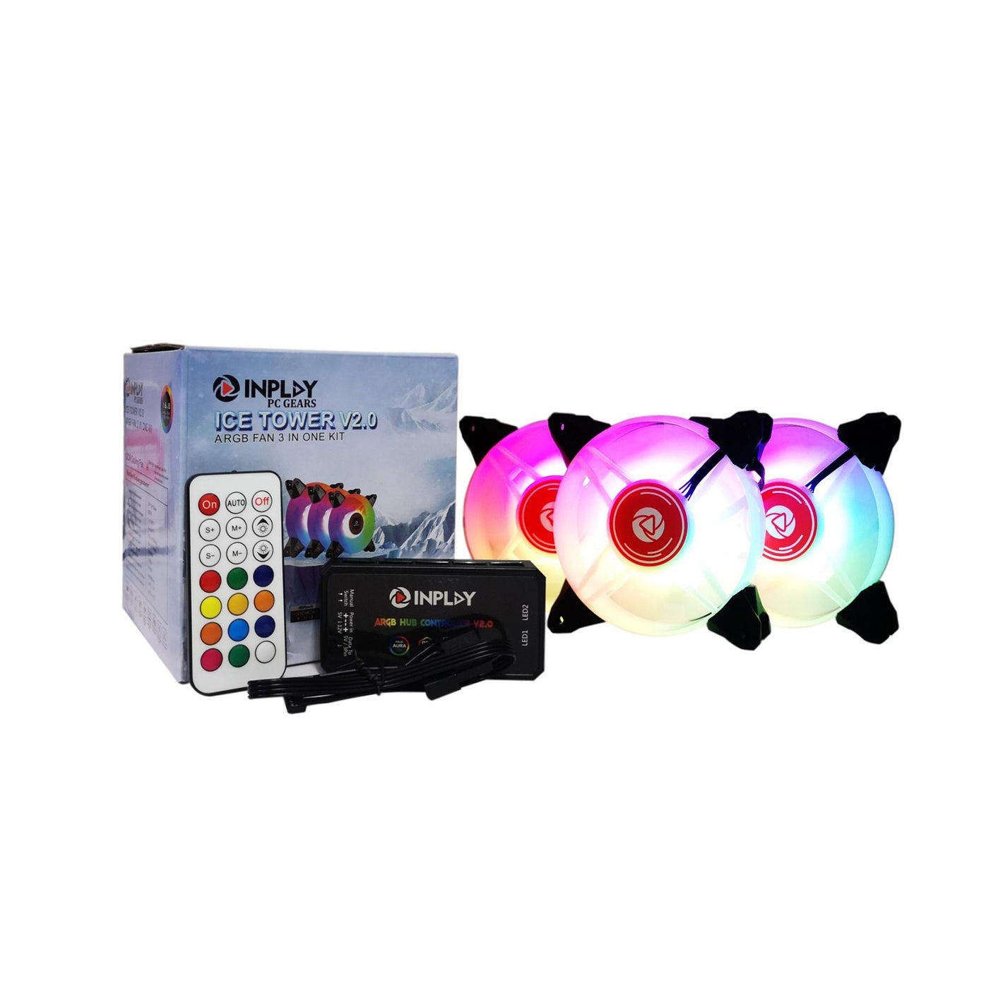 Inplay Ice Tower X3 V2 3-in-1 Bundle with RGB Hub