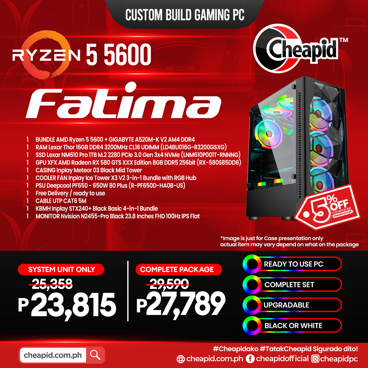 Fatima - Custom Build Gaming PC