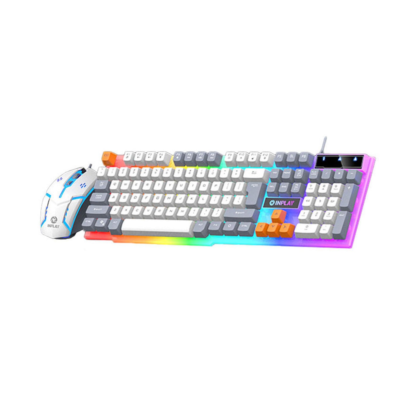 Inplay STX365 Mix White Grey Keyboard and Mouse