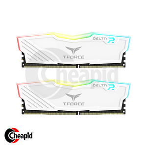 Team Elite T-Force Delta RGB 16GB (2x8GB) DDR4 3600MHz Desktop Memory - White (TF4D416G3600HC18JDC01)