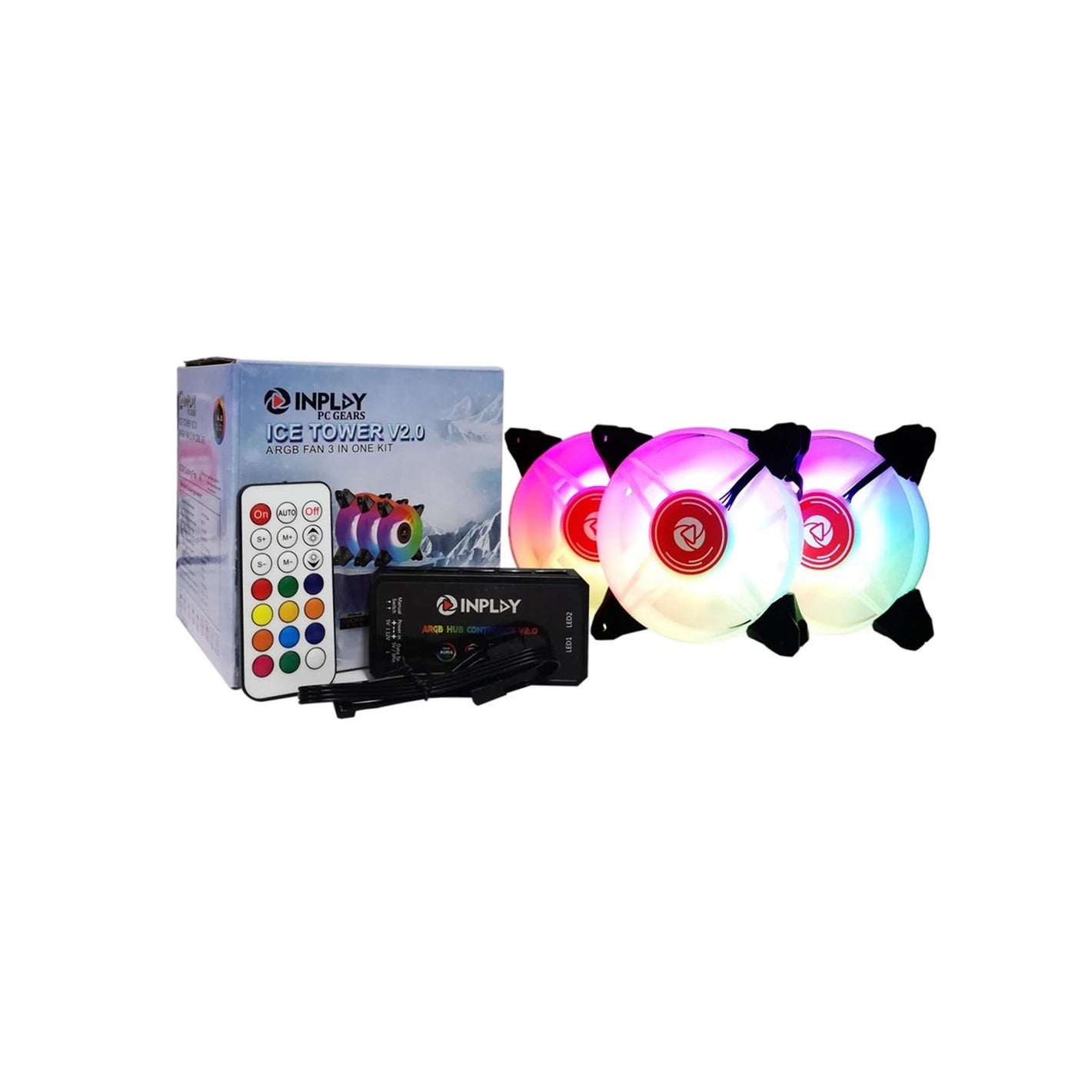 ARGB FAN KIT INPLAY Ice Tower V2 X3 3-in-1 Bundle With RGB Hub
