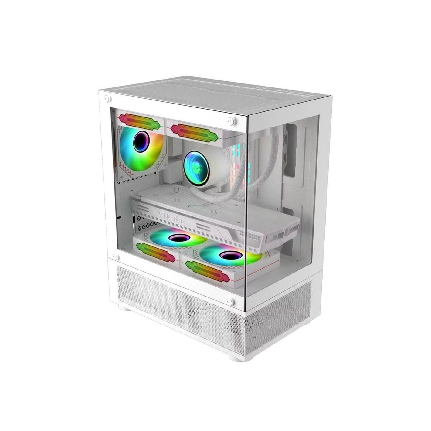 CASING Coolman Reyna Case Tempered Glass w/ 3pcs Colour Fans Black / White