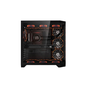 CASING Coolman Spectra-Luxe 3 Sided HD Glass Panels Black