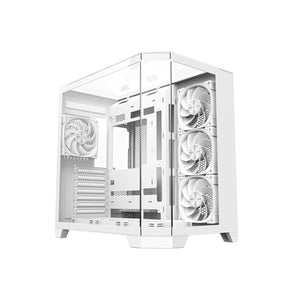 CASING Coolman Zentra-Luxe 3 Sided HD Glass Panels White