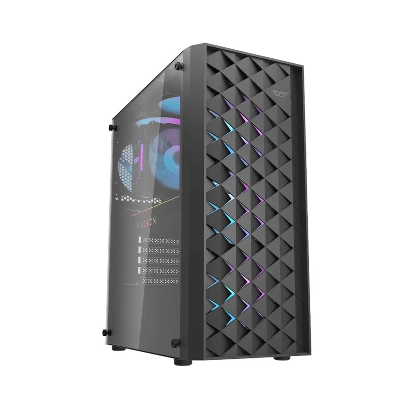 CASING darkFlash DK351 (BLACK WITH 4PCS ARGB FANS) ATX